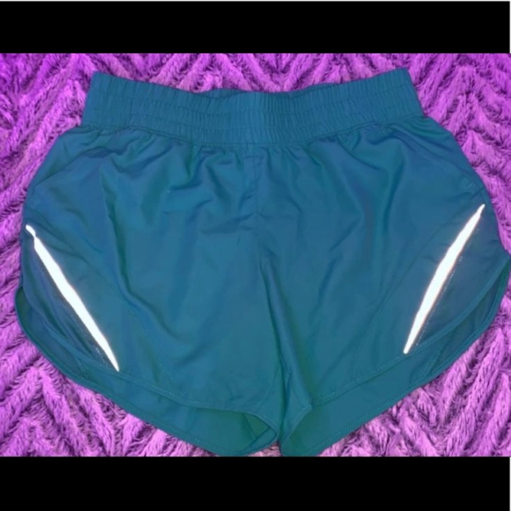 teal athletic shorts